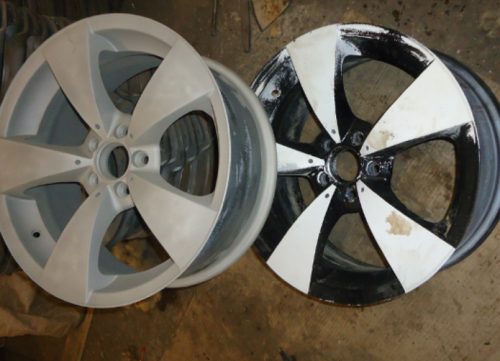 Пескоструйная обработка автомобильных дисков